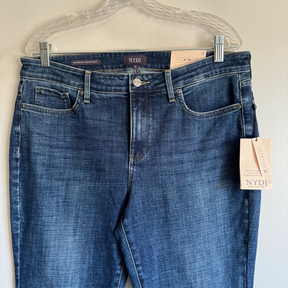 NYDJ Women's Barbara Bootcut, Side Slits Olympus Jeans 30” inseam Size 12 NEW - Picture 4 of 15
